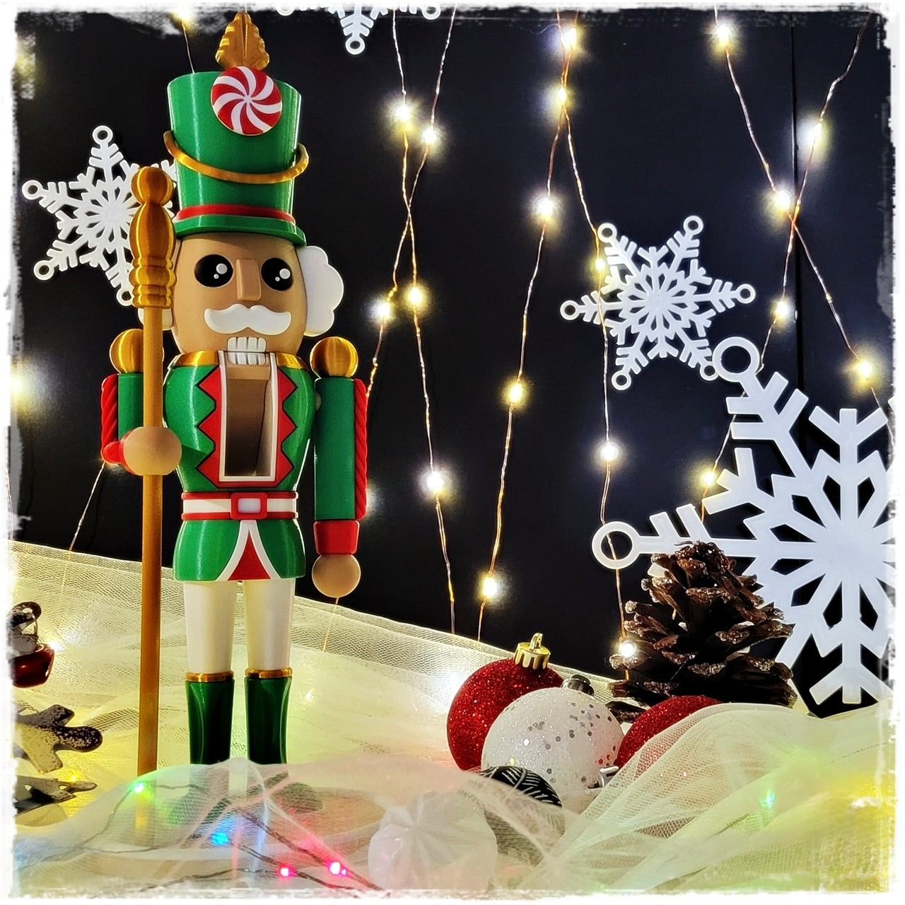 🎄 Decorative Nutcracker "Classic" | 3D Printed Christmas Figure 🎅