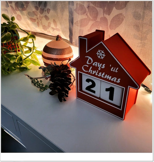 Adventskalender "Countdown-Haus" | Tischkalender mit Würfeln