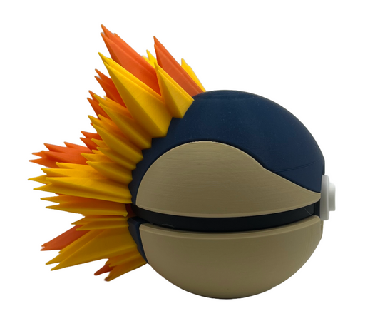 Feuer-Igel Charakterball – Dein 3D-gedruckter Feuer-Igel für Sammler & Cosplay!