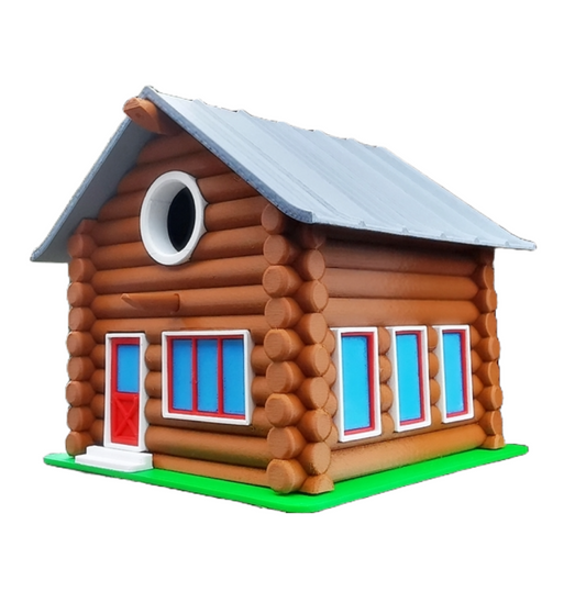 Birdhouse "Cozy Log Cabin" – Your rustic home for feathered friends! 🏡🐦