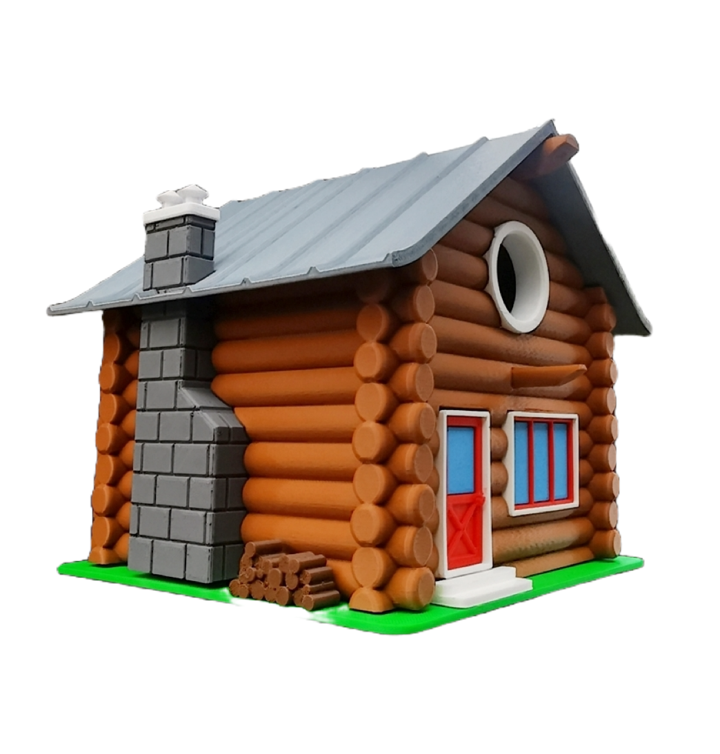Birdhouse "Cozy Log Cabin" – Your rustic home for feathered friends! 🏡🐦