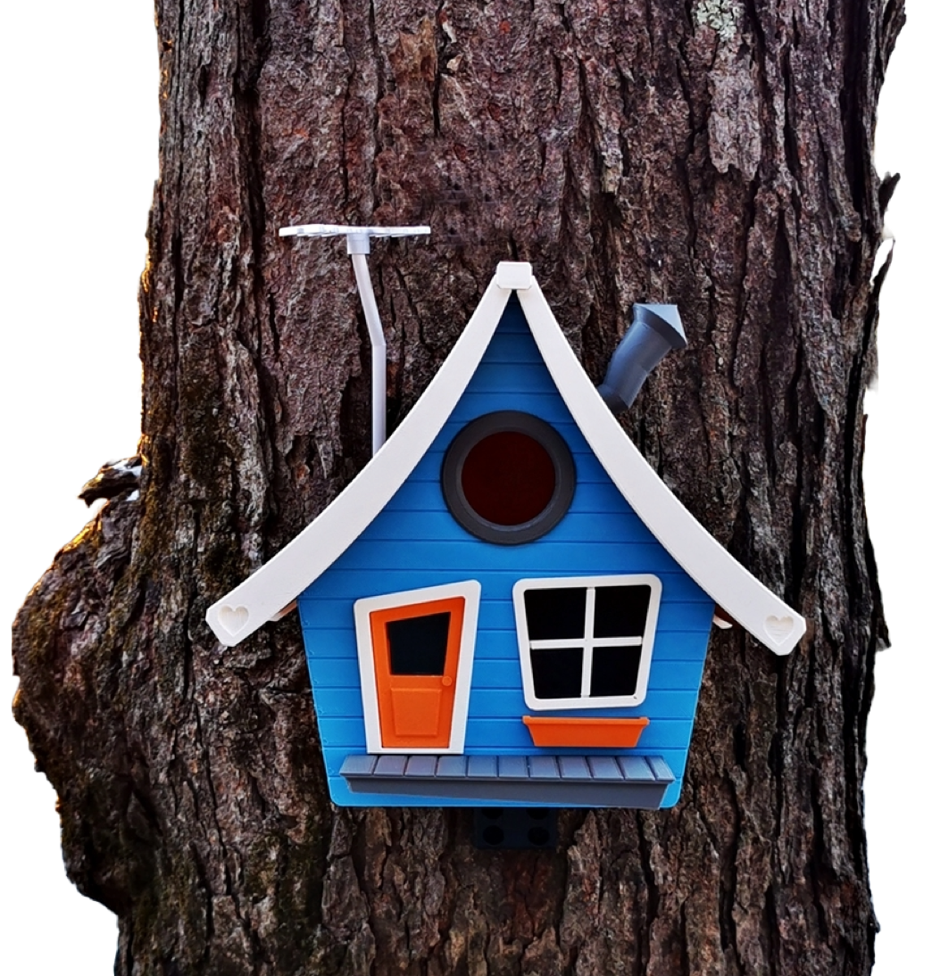 Vogelhaus "Cartoon-Traumhaus" – Dein fröhliches Zuhause für gefiederte Freunde!