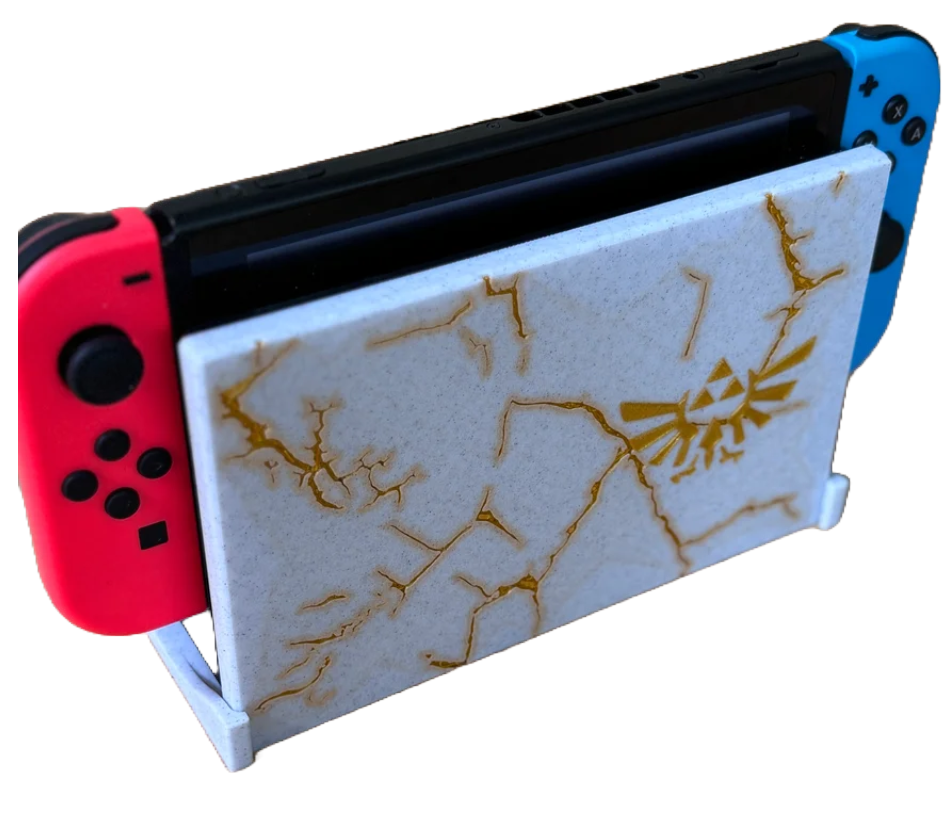 Zelda Triforce Dock Cover (White) – Epic protection for your Nintendo Switch dock! 🛡️🎮