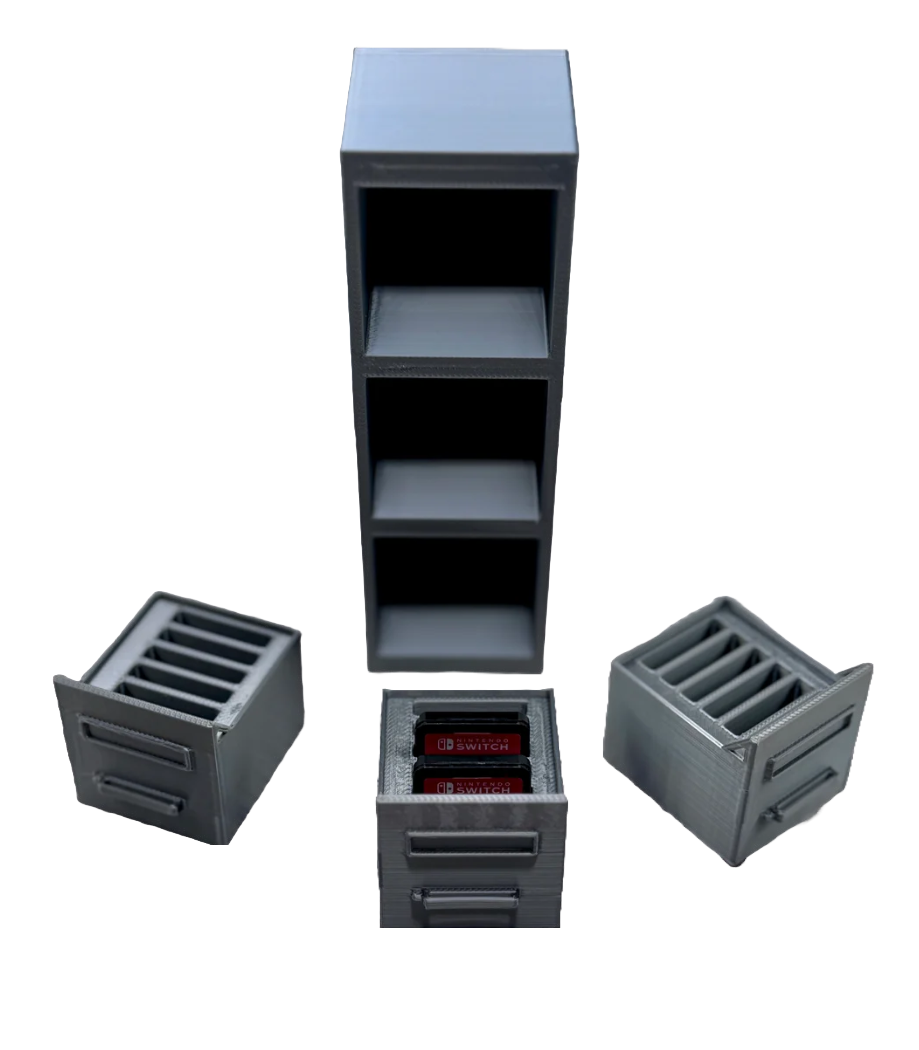 Filing cabinet game storage – Your office safe for 18 Nintendo Switch games! 🗄️🎮