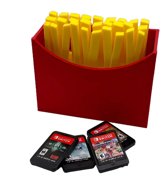 Pommes Frites Spieleaufbewahrung – Dein leckerer Halter für 9 Nintendo Switch Spiele!
