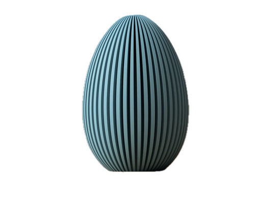 Gerippte Eier-Dekorationsobjekte: Zeitlose Eleganz in harmonischen Proportionen