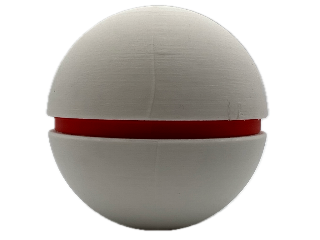 3D-printed white collectible ball character ball - Perfect for collectors and cosplay fans