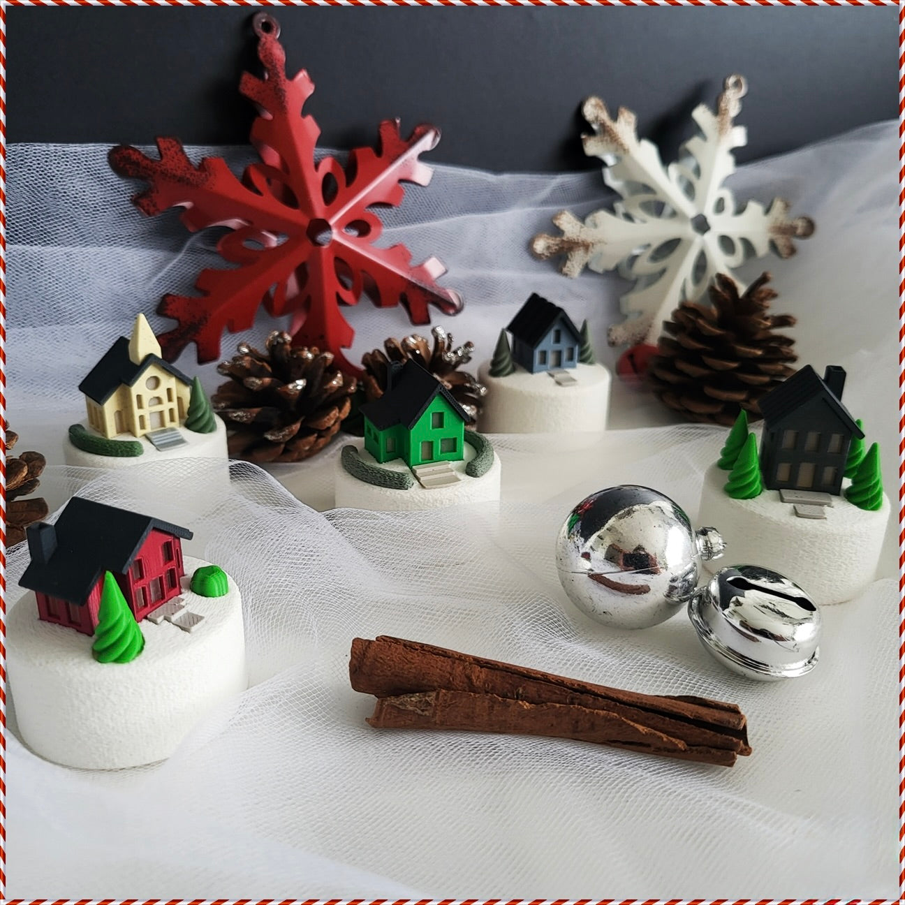 Mini Winterdorf Teelichthalter – 5 zauberhafte Haus-Designs zur Auswahl!