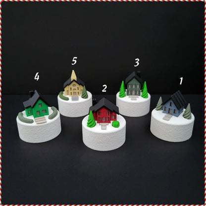 Mini Winterdorf Teelichthalter – 5 zauberhafte Haus-Designs zur Auswahl!