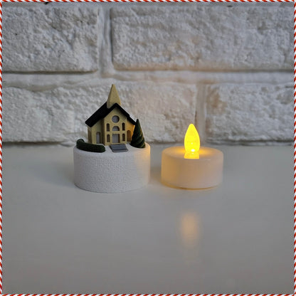 Mini Winterdorf Teelichthalter – 5 zauberhafte Haus-Designs zur Auswahl!