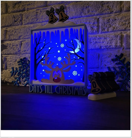 🎄 Leuchtender Adventskalender "Winterwald" | LED Deko Weihnachten 🦌