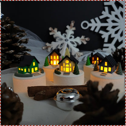 Mini Winterdorf Teelichthalter – 5 zauberhafte Haus-Designs zur Auswahl!