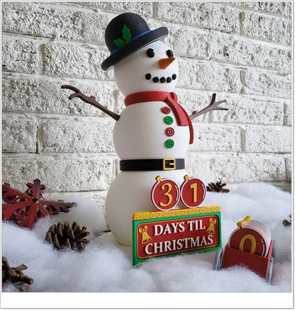 Schneemann Adventskalender – Dein leuchtender Countdown bis Weihnachten!