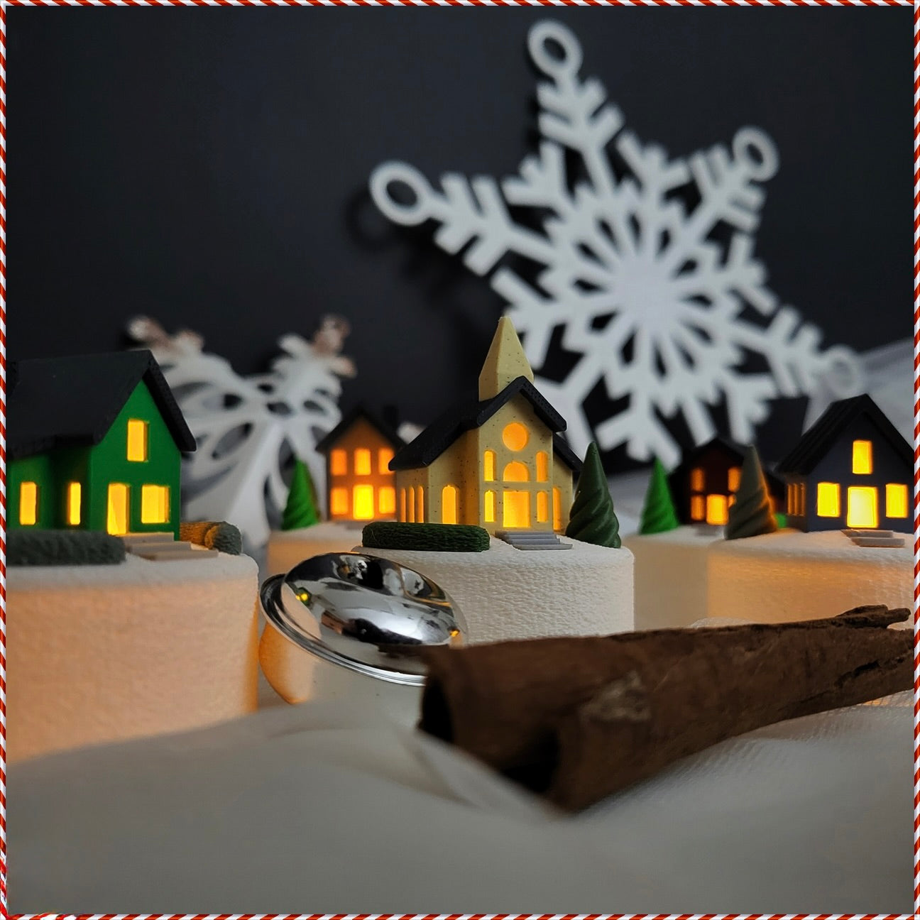 Mini Winterdorf Teelichthalter – 5 zauberhafte Haus-Designs zur Auswahl!