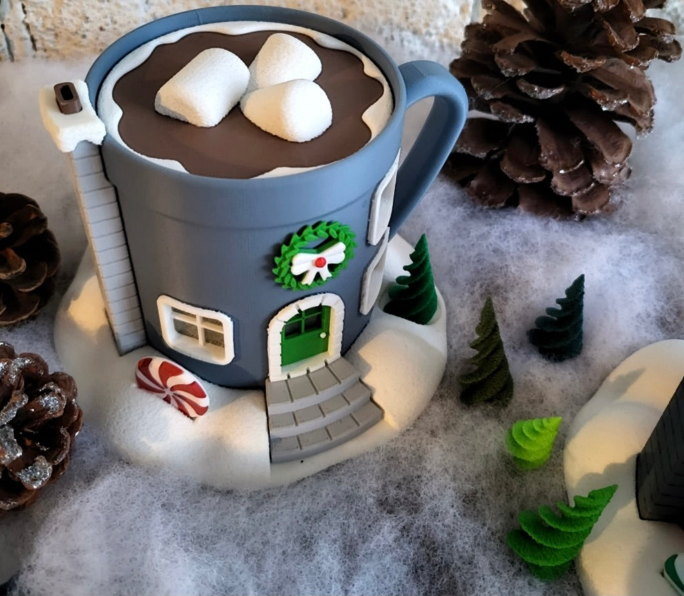 Weihnachtliche Haus-Tasse – Deine leuchtende & gemütliche Winterdekoration!