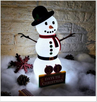 Schneemann Adventskalender – Dein leuchtender Countdown bis Weihnachten!