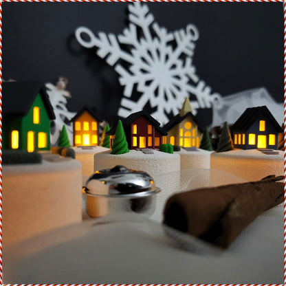 Mini Winterdorf Teelichthalter – 5 zauberhafte Haus-Designs zur Auswahl!
