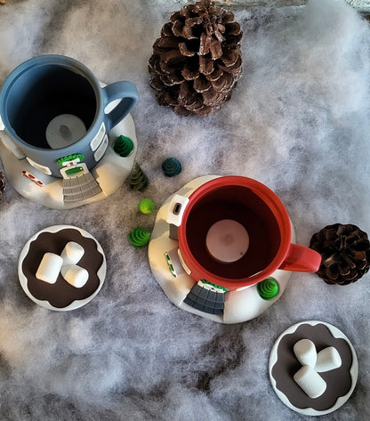 Weihnachtliche Haus-Tasse – Deine leuchtende & gemütliche Winterdekoration!