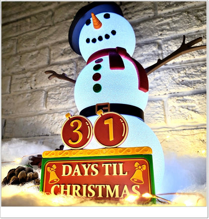 Schneemann Adventskalender – Dein leuchtender Countdown bis Weihnachten!