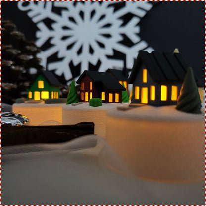 Mini Winterdorf Teelichthalter – 5 zauberhafte Haus-Designs zur Auswahl!