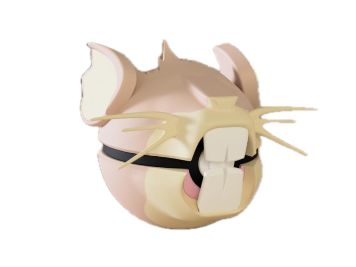 3D-printed rat premium collectible ball character ball - Perfect for collectors and cosplay fans