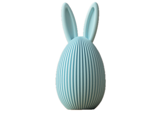 Modern Easter egg fanned out – 3D printed decorative figure in over 40 colors