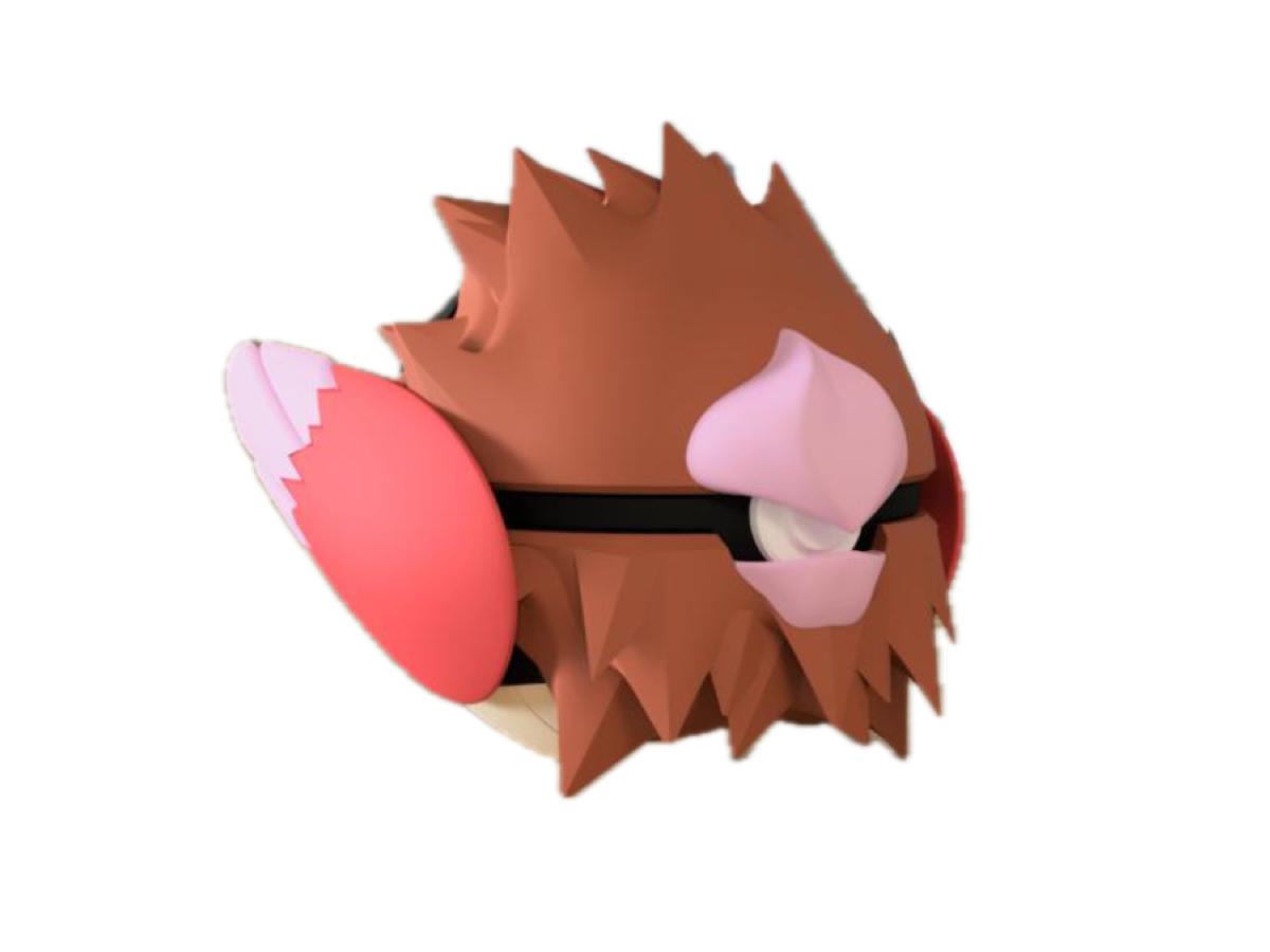 3D-printed sparrow creature ball - perfect for collectors and cosplay fans