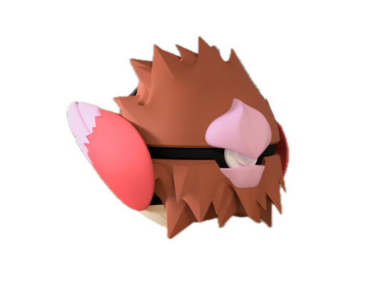 3D-gedruckten Spatz-Kreatur Spatz-Kreatur Ball Charakterball - Perfekt für Sammler und Cosplay-Fans