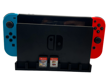 Nintendo Switch Dock Game Holder – Minimalist 3D Printed Extension for 7 Games – Convenient Storage Directly on the Docking Station