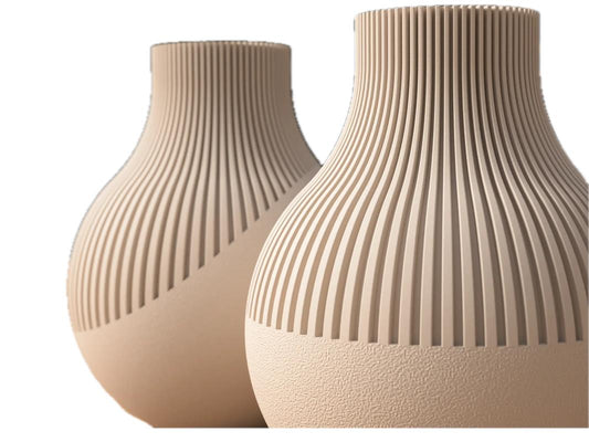 "Neki" - Designer-Vase mit Rillenstruktur in über 40 Farben