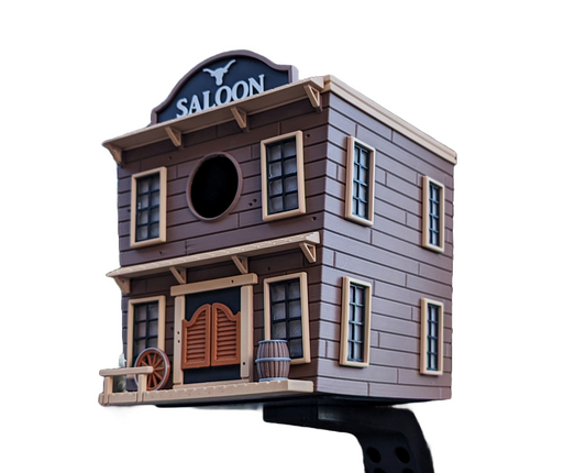 Vogelhaus "Wild West Saloon" – Dein Zuhause für gefiederte Cowboys!