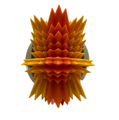 Feuer-Igel Charakterball – Dein 3D-gedruckter Feuer-Igel für Sammler & Cosplay!