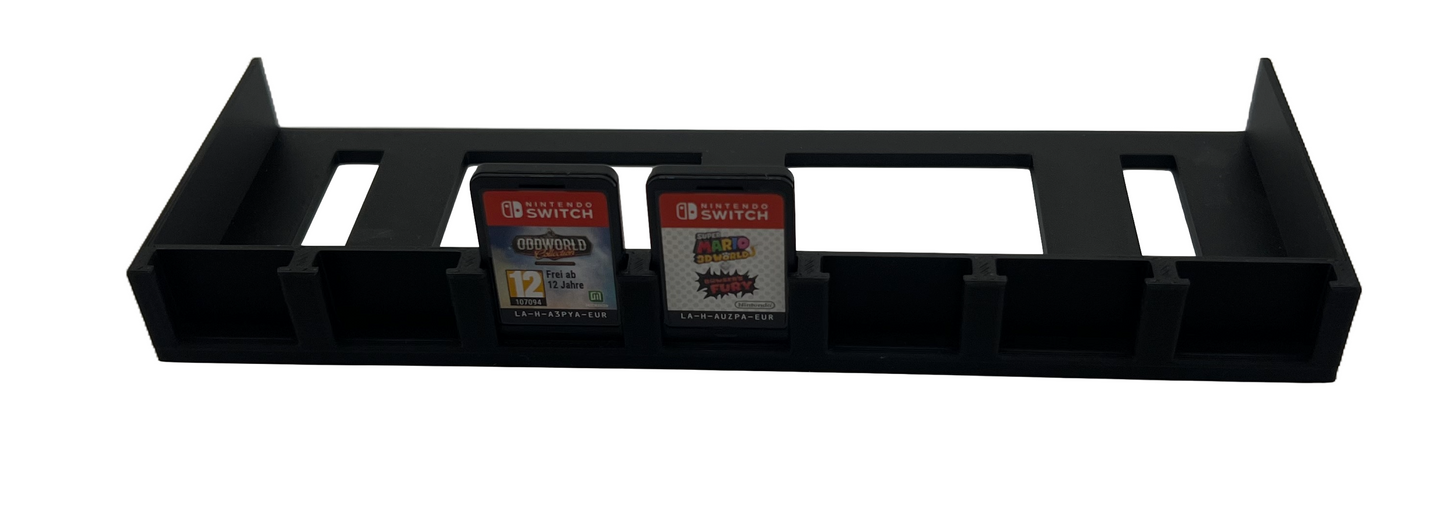 Nintendo Switch Dock Game Holder – Minimalist 3D Printed Extension for 7 Games – Convenient Storage Directly on the Docking Station