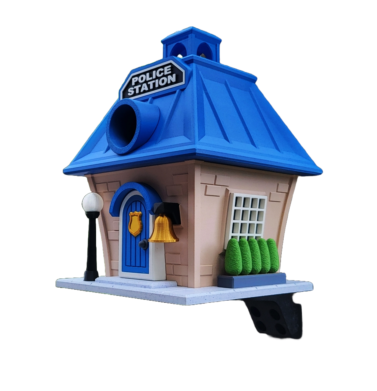 Vogelhaus "Polizei-Station" – Dein sicheres Zuhause für gefiederte Gesetzeshüter! ‍