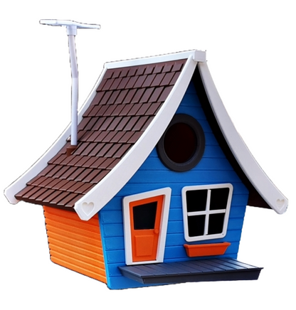 Vogelhaus "Cartoon-Traumhaus" – Dein fröhliches Zuhause für gefiederte Freunde!