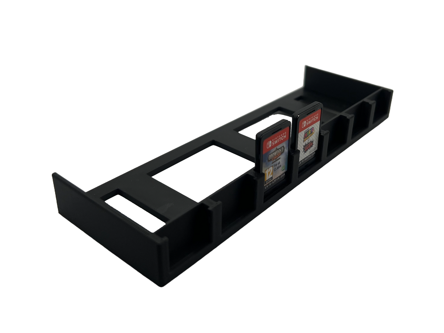 Nintendo Switch Dock Game Holder – Minimalist 3D Printed Extension for 7 Games – Convenient Storage Directly on the Docking Station