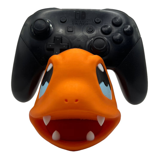 Glumanda Controller-Halter im Pokémon Stil – 3D-gedruckter Feuer-Pokémon Ständer für PS5, PS4, Xbox – Gamer Geschenk & Fanartikel Deko