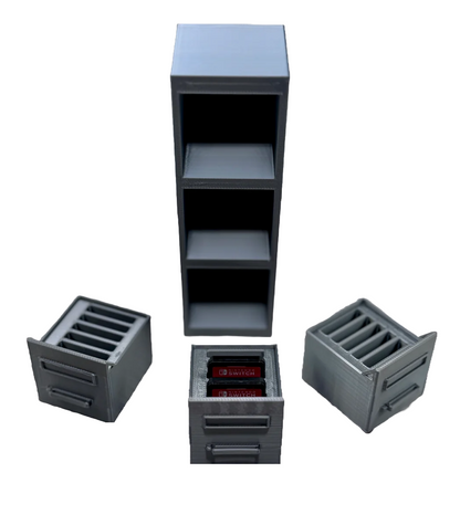 Aktenschrank Spieleaufbewahrung – Dein Büro-Tresor für 18 Nintendo Switch Spiele!