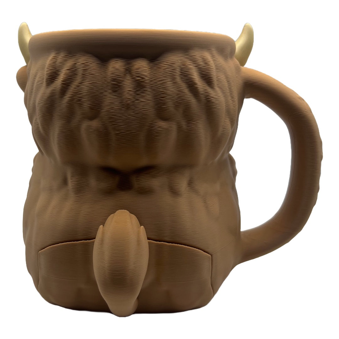 Hochlandrind Eisbecher-Halter | 3D-Druck | Nie wieder kalte Hände