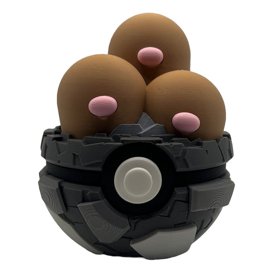 Maulwurf-Trio Charakterball – Einzigartiges 3D-gedrucktes Sammlerstück! 🤎🤎🤎