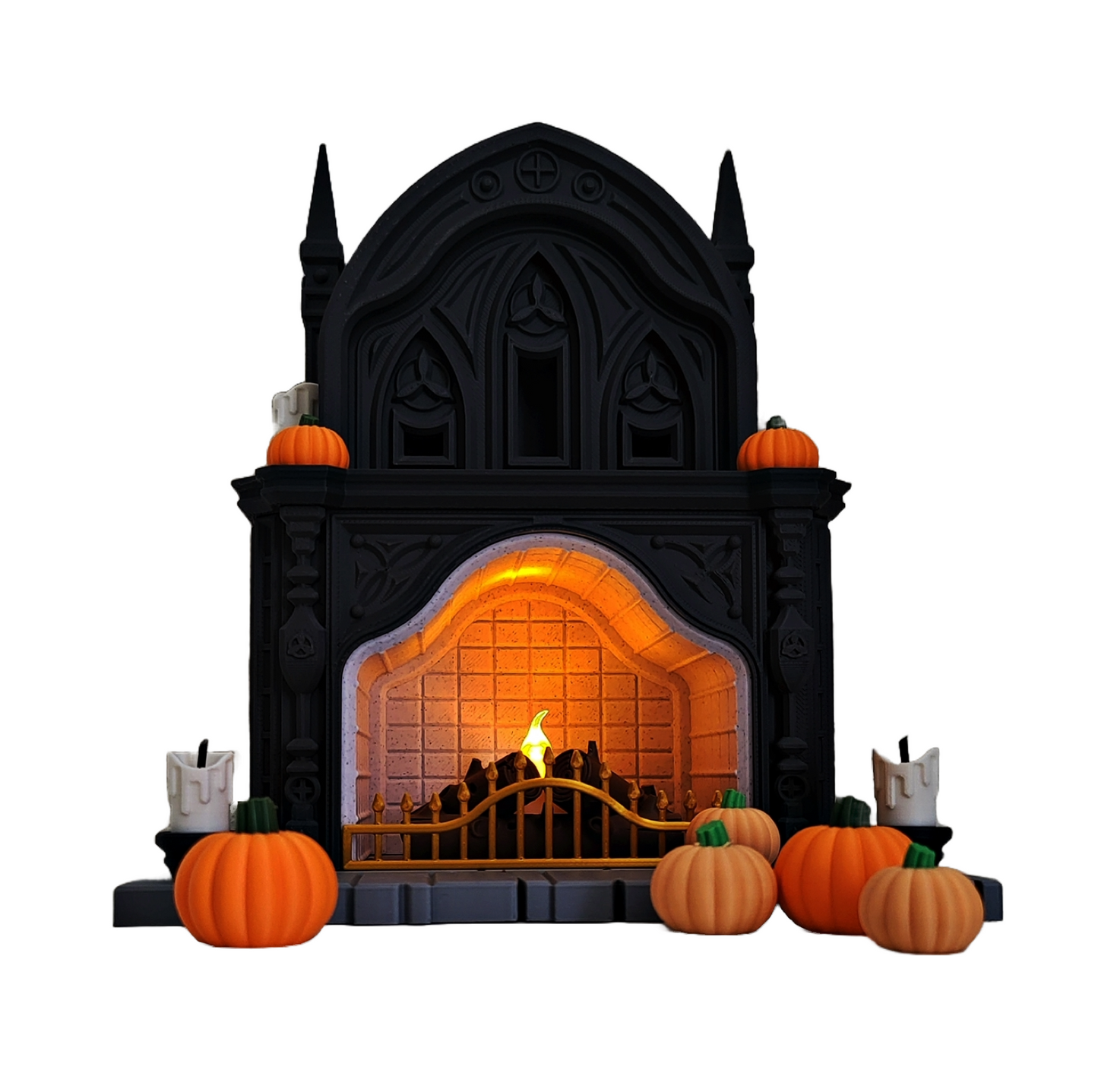 Gothic Halloween fireplace – your glowing spooky decoration! 🏰🎃