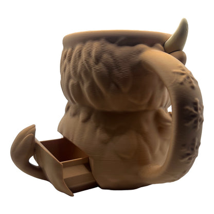 Hochlandrind Eisbecher-Halter | 3D-Druck | Nie wieder kalte Hände