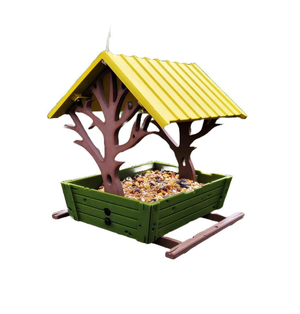 Vogelfutterhaus "Wald-Trog" – Dein zauberhafter Futterplatz für gefiederte Freunde!