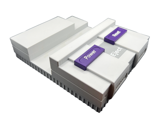 SNES Design Dock für Nintendo Switch – Retro 3D-Druck Halterung im Super Nintendo Look – Stylisches Zubehör für Fans & Sammler