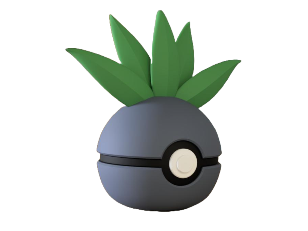 3D-printed plant creature Odish Ball character ball - Perfect for collectors and cosplay fans