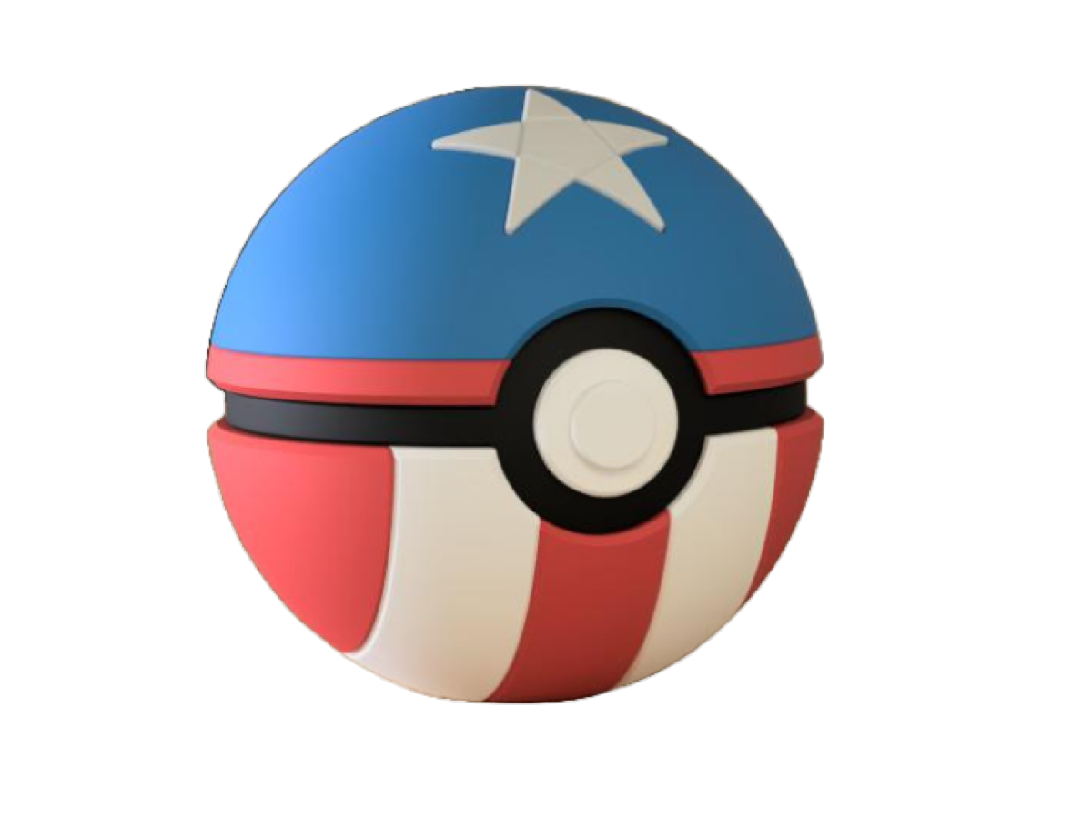 3D-printed Captain America character ball - Perfect for collectors and cosplay fans
