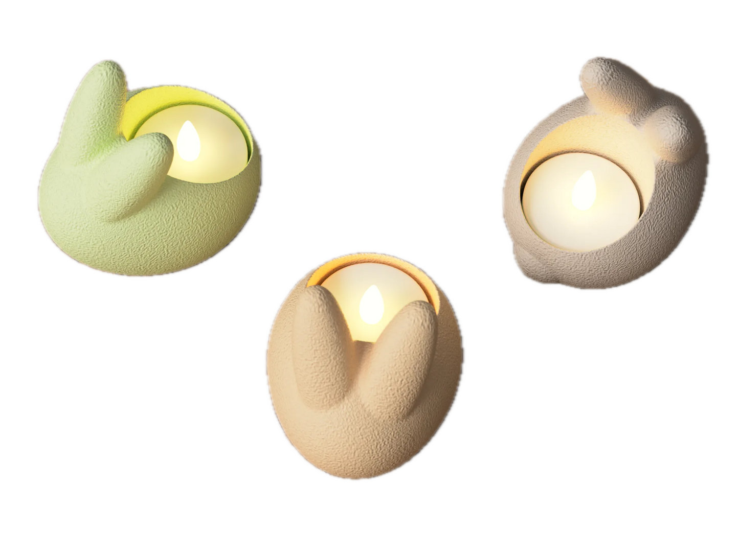 ** 6er-Set Osterhasen-Teelichthalter – Stilvolle Deko für Ostern & Frühling