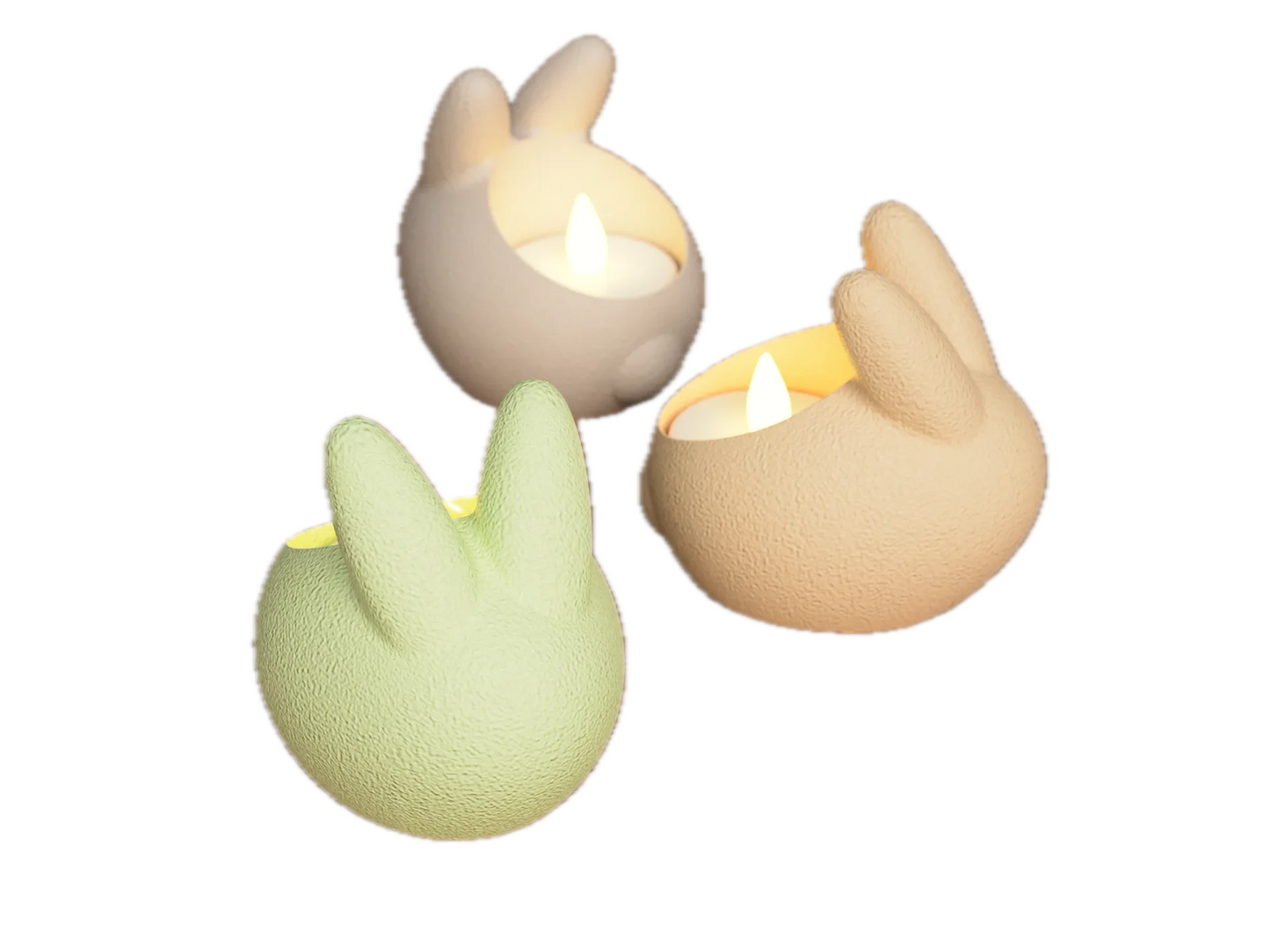 ** 6er-Set Osterhasen-Teelichthalter – Stilvolle Deko für Ostern & Frühling