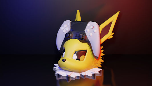 Blitza Controller-Halter im Pokémon Stil – 3D-gedruckter Blitz-Pokémon Ständer für Xbox Nintendo PlayStation – Gamer Geschenk & Deko Highlight