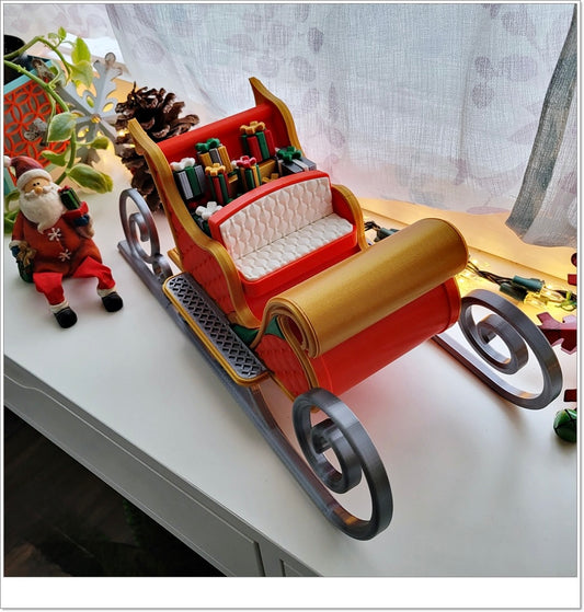 Großer Weihnachtsschlitten – Elegante Weihnachtsdekoration zum Befüllen 🎅🛷